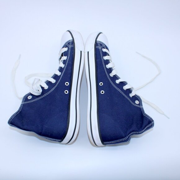 ZGR SNEAKERS ZY-K21023M Blue/White High Top Canvas Running Shoes - Picture 6 of 7